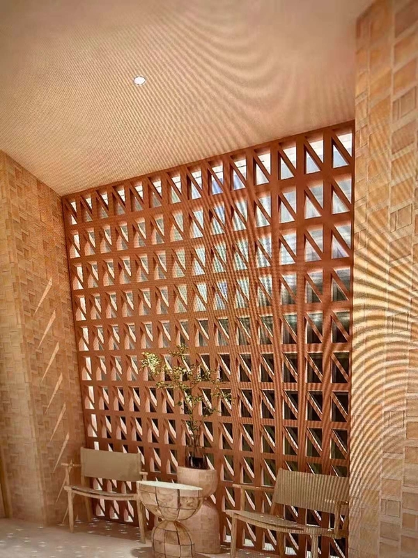 Blocs de murs extérieurs en ciment briques solaires décoratives briques creuses artificielles