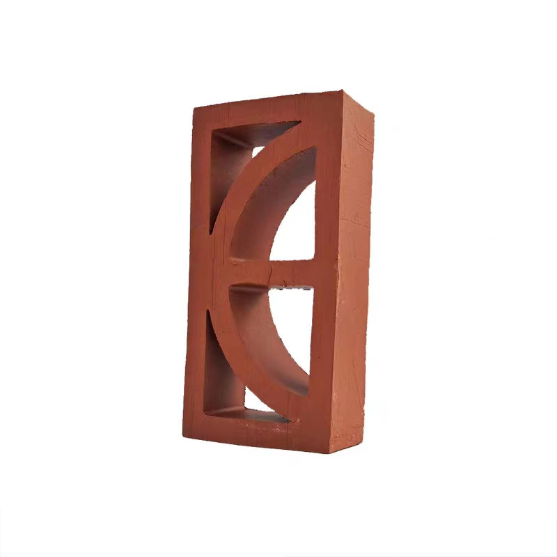 Taille commune 240*120*60mm Briques artisanales en argile de feu Carreaux de ventilation Isolation thermique jusqu'à 800°C pour façade de panneaux de jardin
