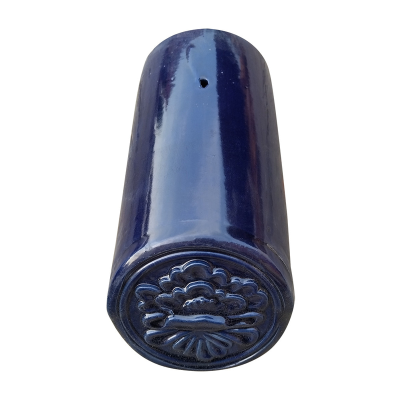 Style de design chinois Fourniture directe de carreaux de toiture en céramique bleu cobalt avec conception traditionnelle de toiture de pagode chinoise
