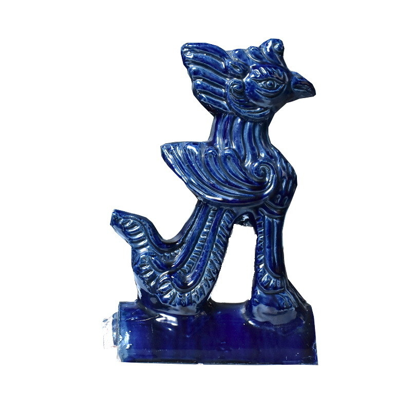 Style de design chinois Fourniture directe de carreaux de toiture en céramique bleu cobalt avec conception traditionnelle de toiture de pagode chinoise