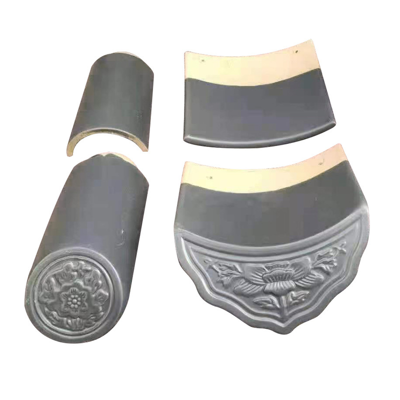 Un mètre carré quantité 80 pièces style traditionnel chinois gris mat finition argile carreaux de toit durable pour votre maison de rêve