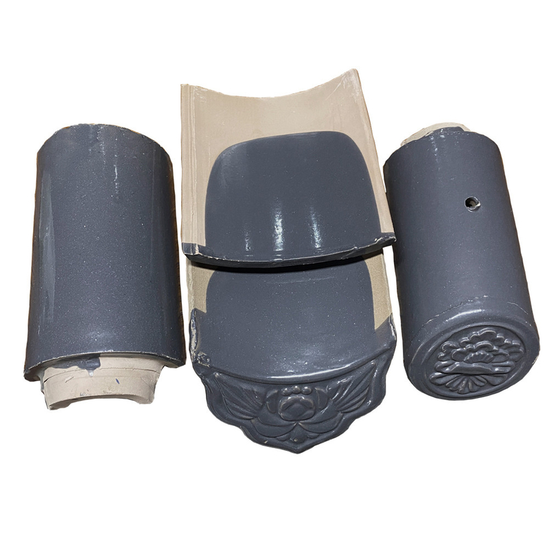 Un mètre carré quantité 80 pièces style traditionnel chinois gris mat finition argile carreaux de toit durable pour votre maison de rêve