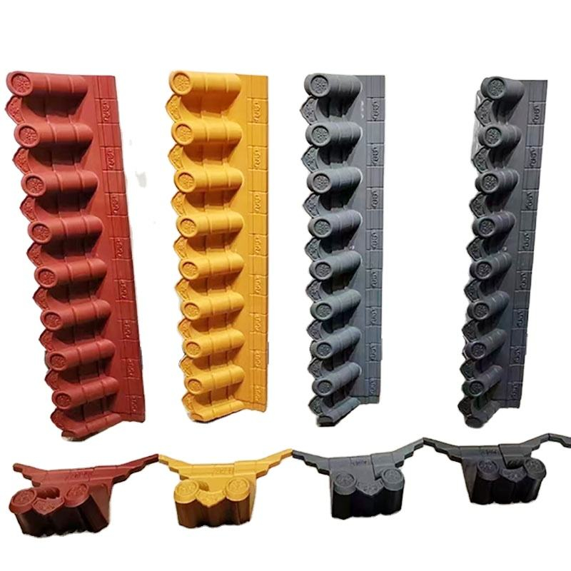 Tuile de toit en résine synthétique grise de style antique, feuille plastique enduite ASA pour toiture