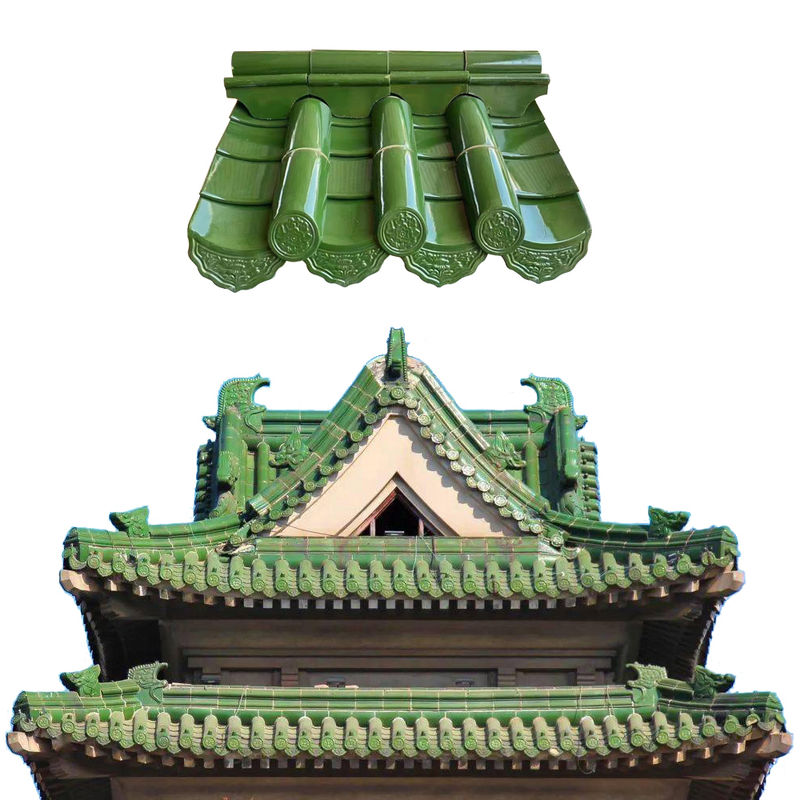 Tuiles de toit chinoises antiques authentiques de style asiatique vernissées pour restaurant, hôtel, toit de temple