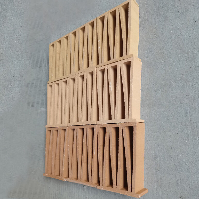 Prix de brique de terre cuite Couleurs jaune naturel M style Carreaux muraux extérieurs Bloc de brique à air décoratif