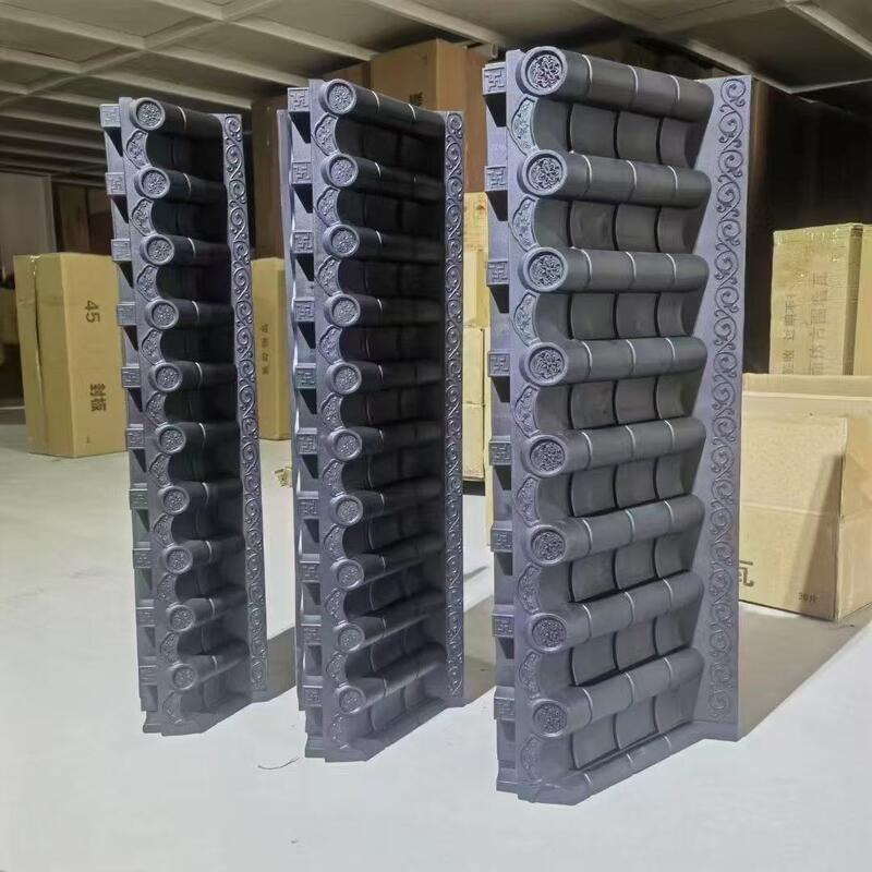 Décoration de toits de bardeaux en plastique avec support support ensemble complet de carreaux de toiture en PVC de style chinois