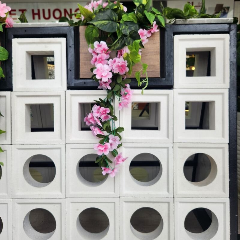 Composant de ciment brique Forme carrée Écran arrière-plan Panneau mural Écran creux Conception 3D transparente Installation rapide Décor