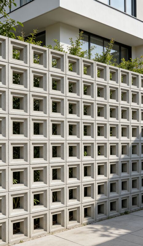 Système d'installation rapide de blocs d'écran en béton modulaires et emboîtables pour la décoration murale ajourée