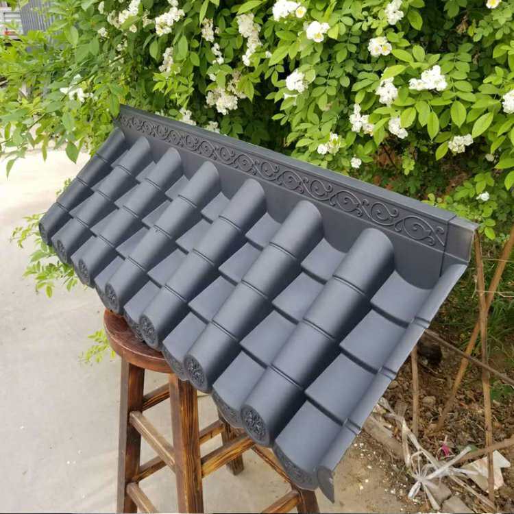 Tuiles de toit en plastique PP léger de style chinois, tuile de toit antique, couverture de toiture en plastique facile à installer