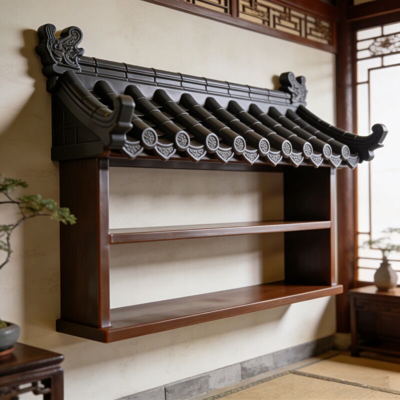 Carreaux en plastique synthétique léger Clôture murale Prix bon marché Toit artificiel maison traditionnelle chinoise PP antique