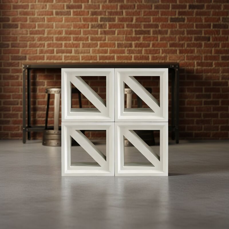 Blocs de ciment à brise, briques solides sintrées pour les applications de cloisonnage géométrique des murs extérieurs et de blocs d'écran