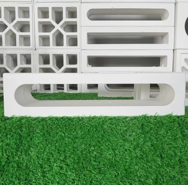 Brique de ventilation blanche Bloc de ciment léger décoratif pour écran mural Bloc de maçonnerie en béton