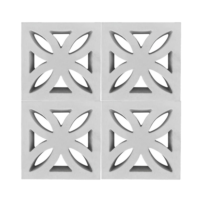 Unités de blocs d'écran décoratifs Ciment Carreaux creux Briques de treillis pour les cloisons intérieures / intérieures et les murs d'accents élégants