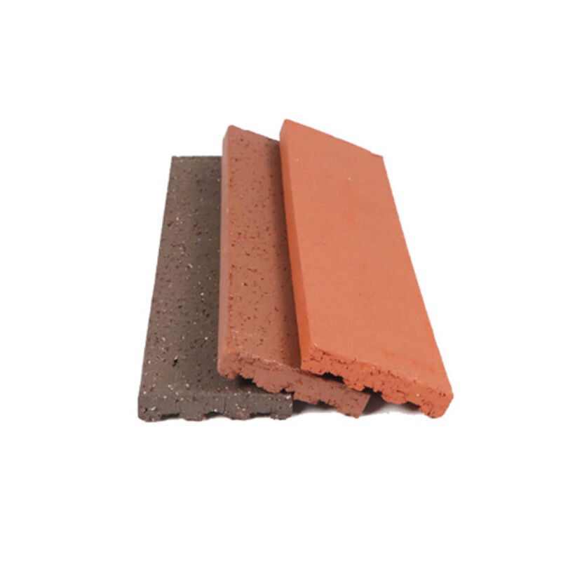 Brique de parement en argile rouge fendue 240*60mm, tuile de façade extrudée et cuite pour bardage de mur extérieur, façades commerciales et résidentielles