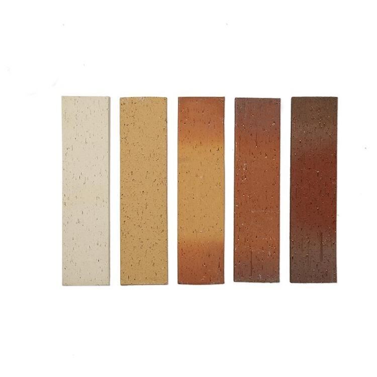 Carrelage de revêtement extérieur en argile naturelle avec finition cuite au four, plaquette de parement en brique à face fendue pour façades de cafés et résidentielles