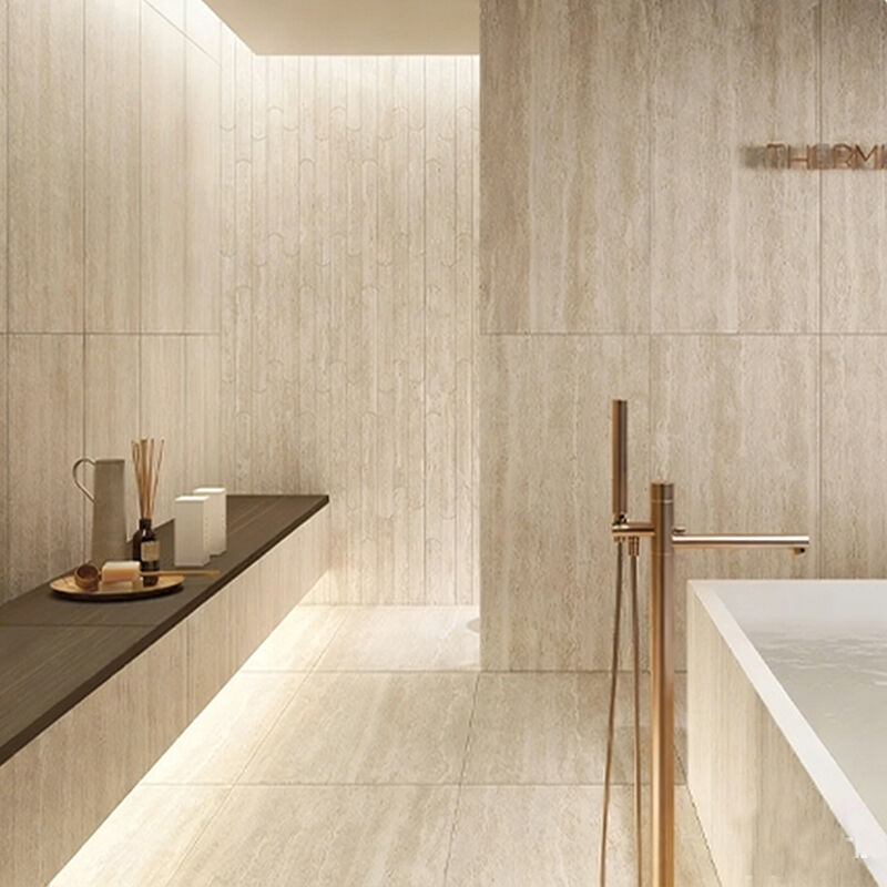 Carreaux muraux en argile souple travertin résistant au feu MCM Façade de revêtement murale extérieure Carreaux de clinker en brique pour hôtel