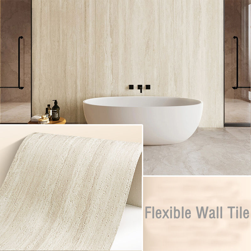 Décoration de maison de pierre de sable de pierre flexible MCM naturel de pierre mince douce mur de tuile flexible