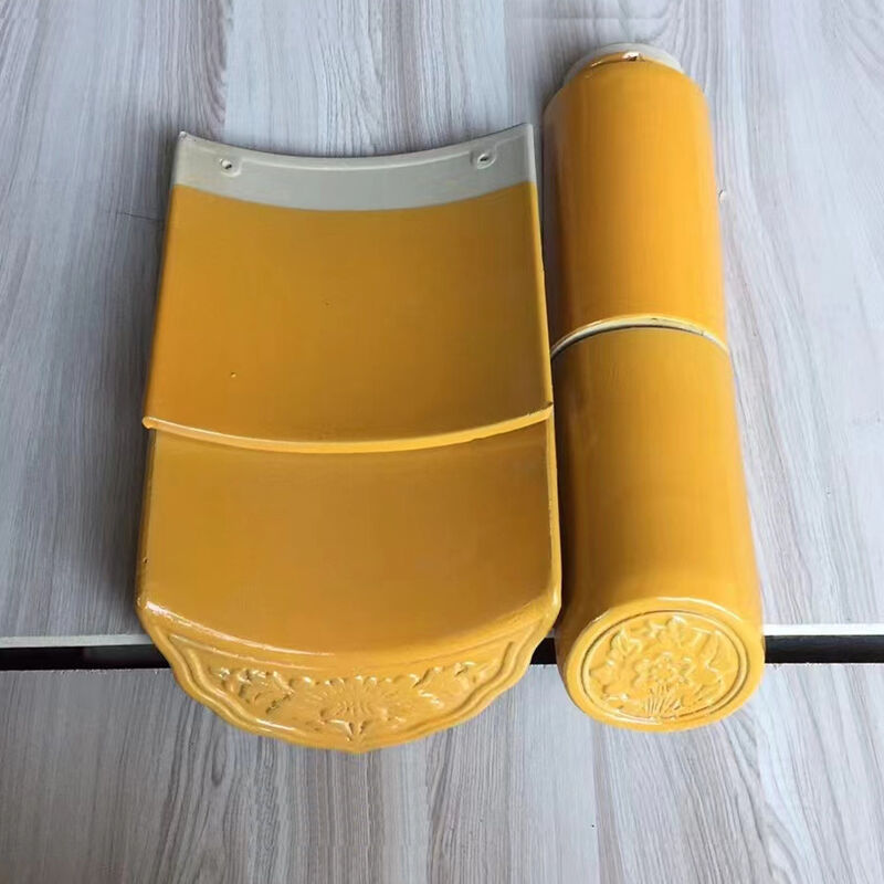 Carreaux en verre de style chinois traditionnel Carreaux de toits en céramique brillants pour jardin Architecture de paysage Temple Pavillon de la maison de thé Centre culturel culturel