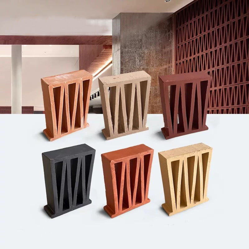 Terracotta Breeze Block Many Colors M Pattern Exterior Wall Screen Block Decorative Ventilation Brick