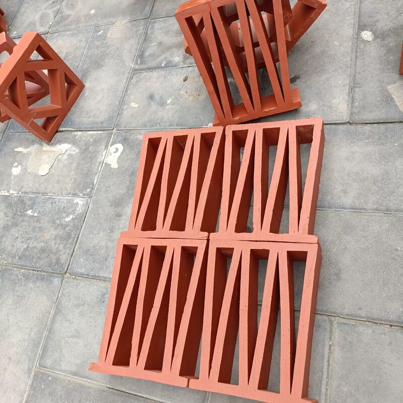 Terracotta Breeze Block Many Colors M Pattern Exterior Wall Screen Block Decorative Ventilation Brick