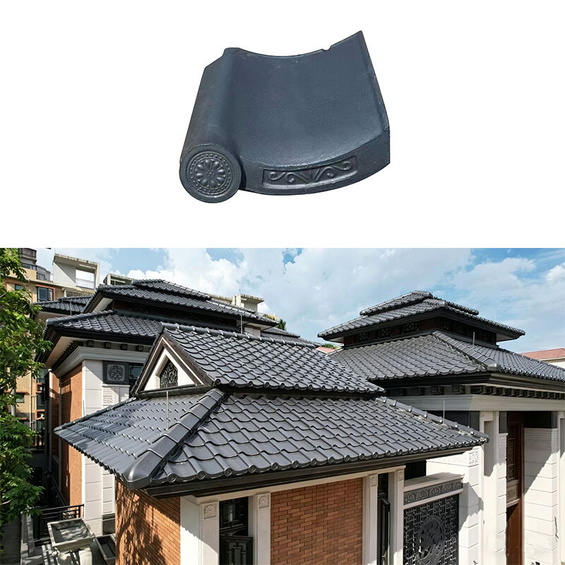 Tuiles de toit japonaises en argile de style asiatique Tuiles traditionnelles Durables Imperméables Fabriquées à la machine pour temple jardin villa toit