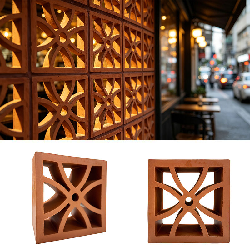 Matériaux de construction Murs à écran Terracotta Bloc de brise Façade perforée Briques Murs décoratifs Blocs de ventilation creux