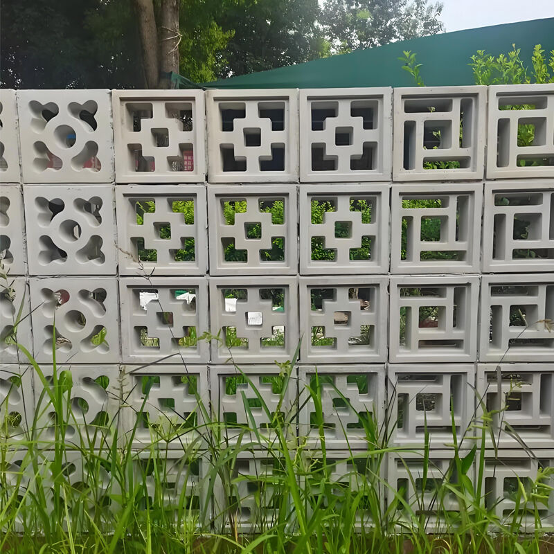 Bloc de mur à brise double carré Blocs d'écran décoratif en béton Ciment Briques creuses pour les meubles paysages