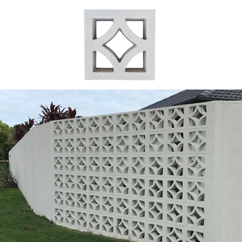 Blocs de brise en béton préfabriqués Blocs de brise décoratifs à motif en étoile pour solutions de criblage et de murs