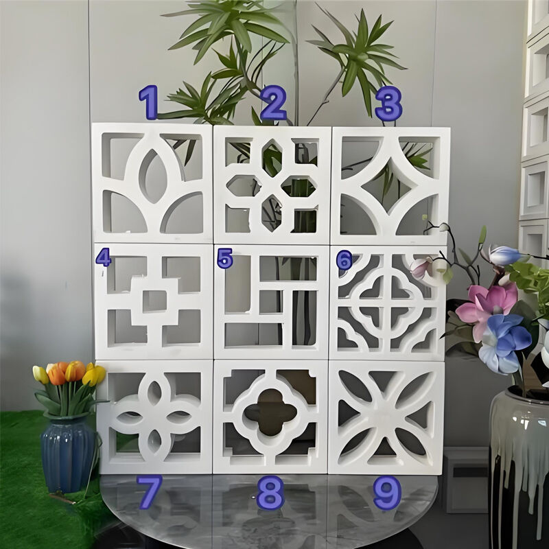 Blocs de brise en béton préfabriqués Blocs de brise décoratifs à motif en étoile pour solutions de criblage et de murs