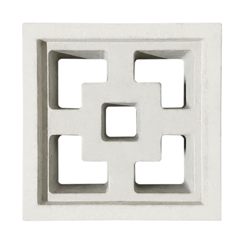 Blocs de béton décoratifs en blocs de brise, unités de maçonnerie en béton, blocs de béton décoratifs à motifs carrés comme accent de conception, revêtement d'ombre