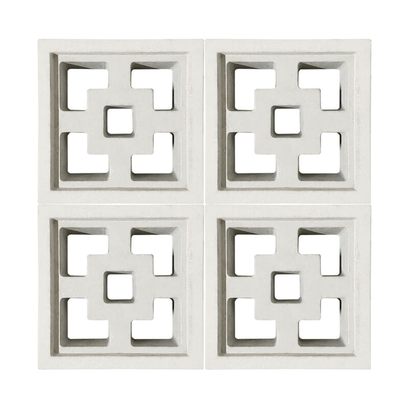 Blocs de béton décoratifs en blocs de brise, unités de maçonnerie en béton, blocs de béton décoratifs à motifs carrés comme accent de conception, revêtement d'ombre