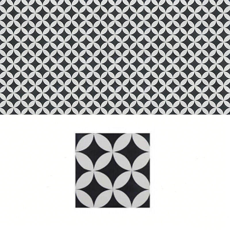 Carreau de Ciment 200x200mm Élégance Unique Design Géométrique Décoration Sol Carrelage Mural Personnalisable