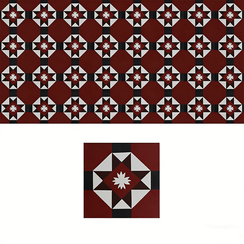 Carreaux de ciment avec motifs 200 x 200 mm Modèle personnalisé artisanal sans glaçage écologique Pour le plancher de boutique d'hôtel