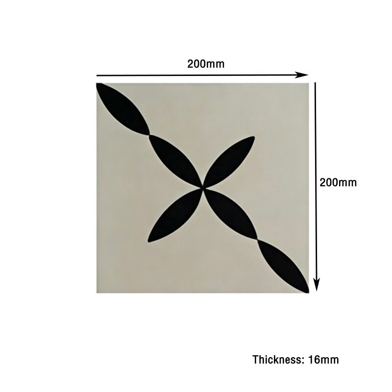 European Retro Aesthetics Cement Tile Bathroom Restaurant Anti-Slip Handmade Floor Wall Porcelain Tile Looking Custom Pattern