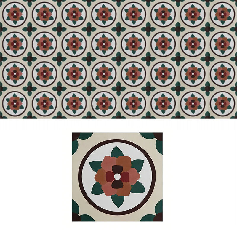 Carreaux de ciment de fleurs vintage motif floral décoratif Carreaux de sol de mur Pour le café Hôtel rénovation domiciliaire
