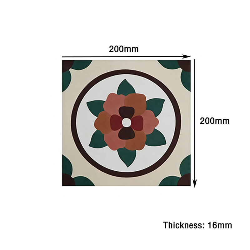 Carreaux de ciment de fleurs vintage motif floral décoratif Carreaux de sol de mur Pour le café Hôtel rénovation domiciliaire
