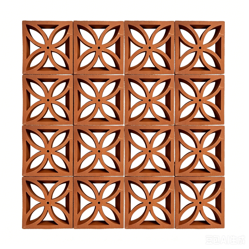 Panneaux de blocs de terre cuite à la brise architecturale Conception de murs décoratifs