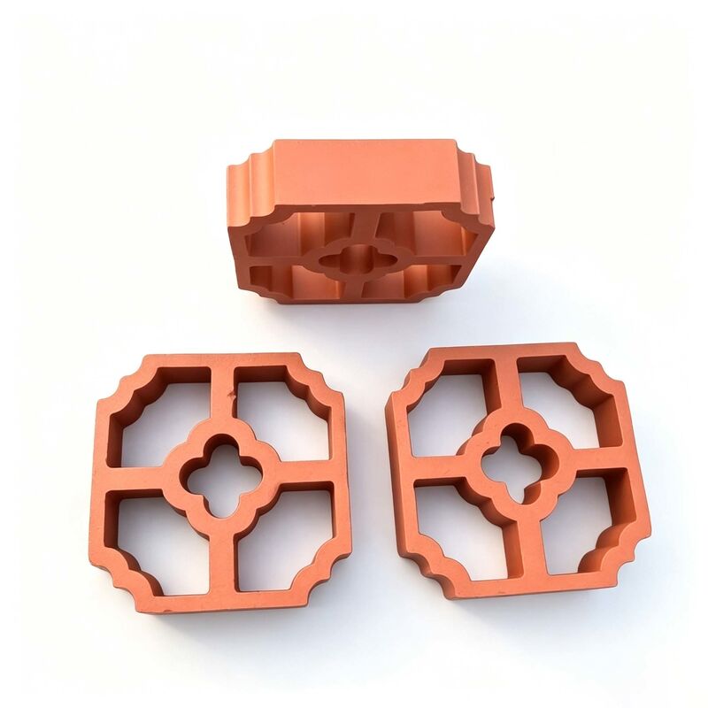 Blocs de clôtures de briques de treillis d'argile de terre cuite de revêtement de mur de jardin pour le mur d'écran d'ombrage de façade