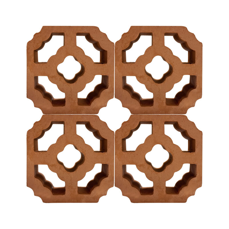 Blocs de clôtures de briques de treillis d'argile de terre cuite de revêtement de mur de jardin pour le mur d'écran d'ombrage de façade