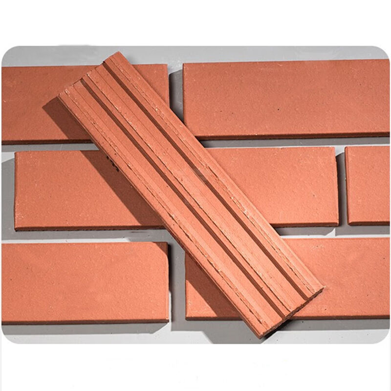Parement en brique mince en terre cuite naturelle pour la décoration de façades extérieures et les projets architecturaux
