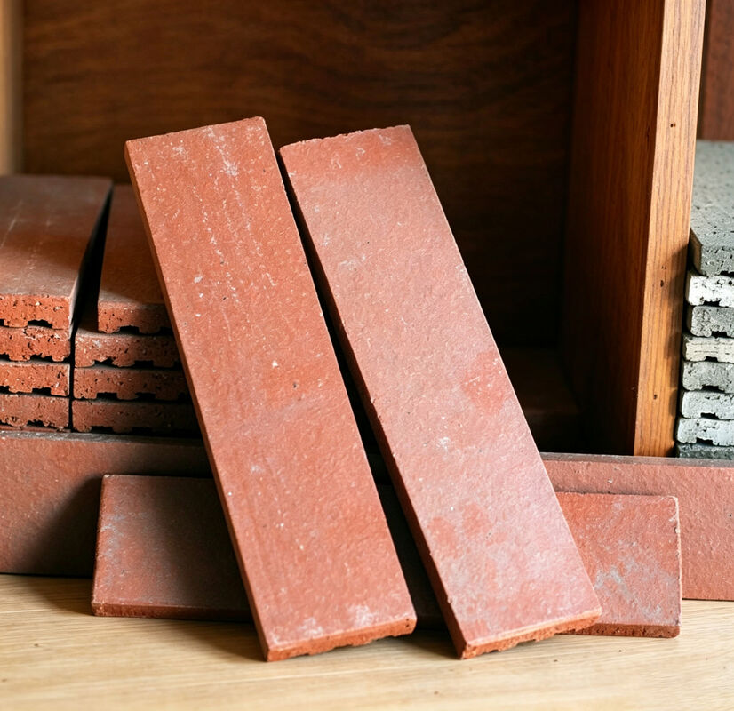 Parement en brique mince en terre cuite naturelle pour la décoration de façades extérieures et les projets architecturaux