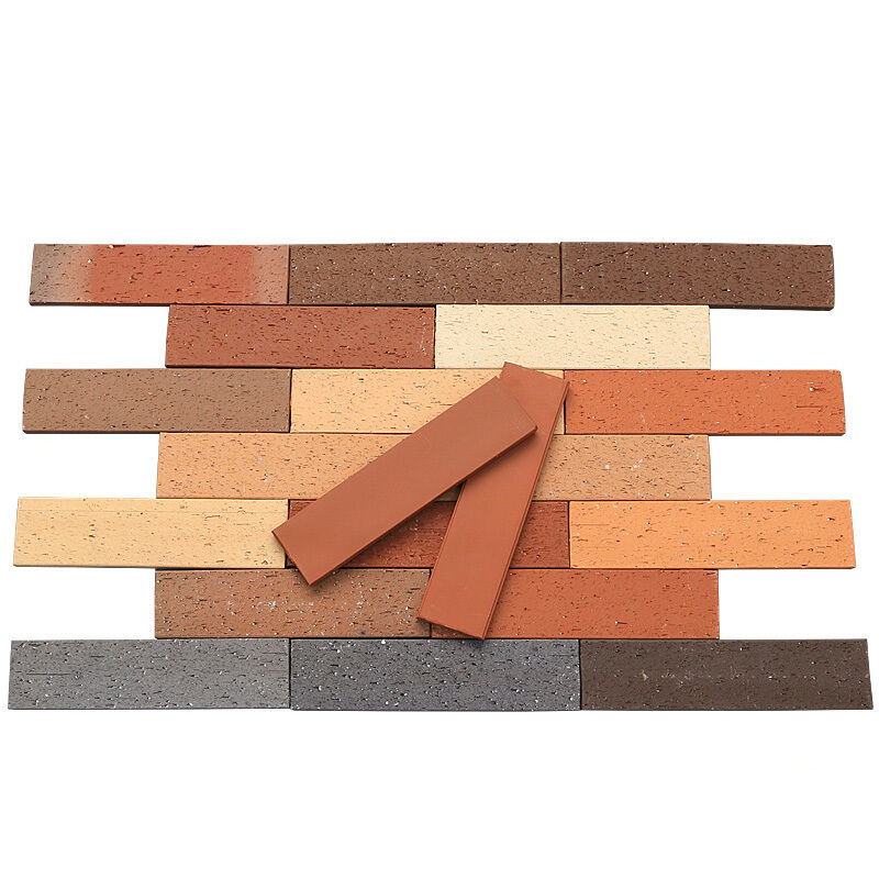 Terracotta neutre en brique rouge à face divisée en brique d'argile naturelle placage en brique pour les murs extérieurs façades et conception architecturale moderne