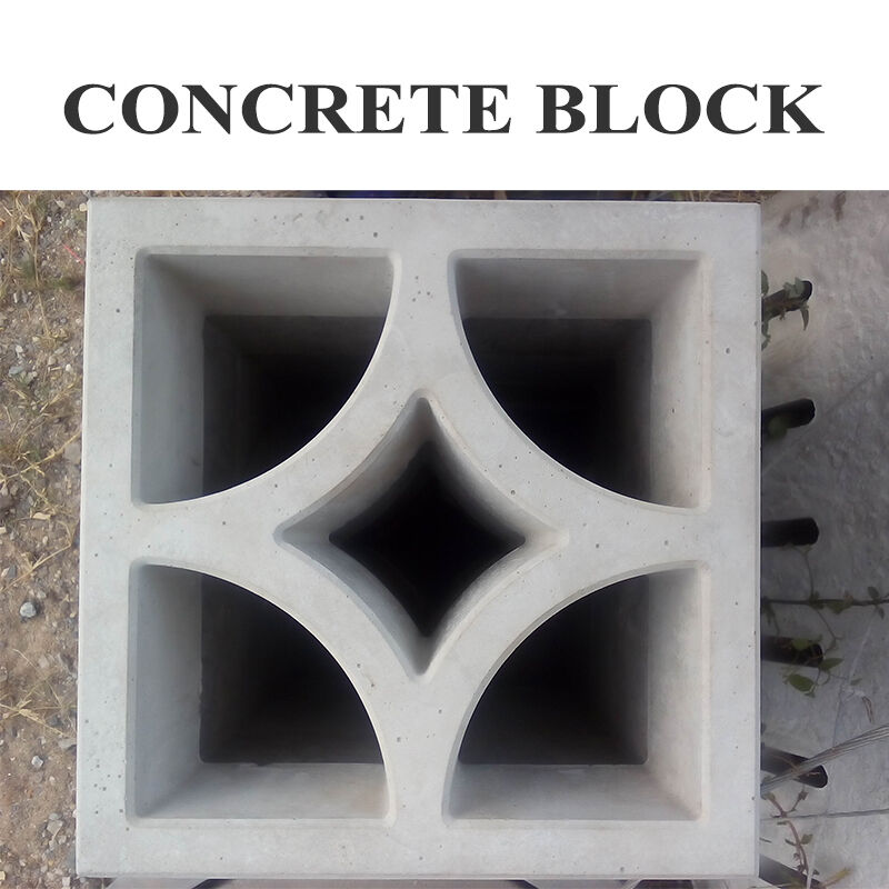 Blocs blancs de béton à brise avec motif de diamant Ciment décoratif pour écran de briques pour le mur de l'écran de la cour extérieure