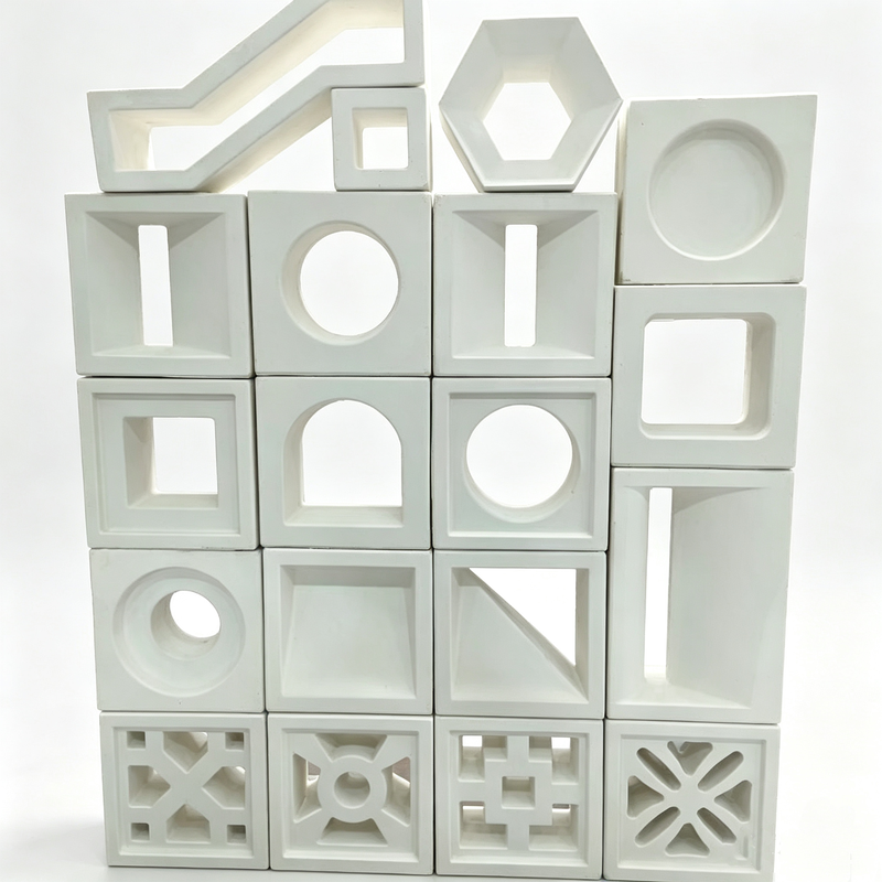 Blocs de brise de ciment géométrique creux Blocs d'écran blanc à motifs décoratifs pour jardin intérieur et cloison de patio