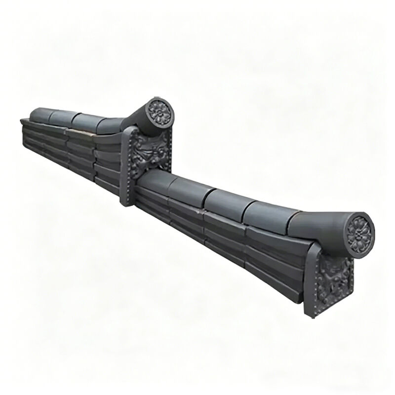 Japanese Style Matte Black Clay Roof Tiles Traditional Kawara Ceramic System for Teahouses & Zen Garden Structures
