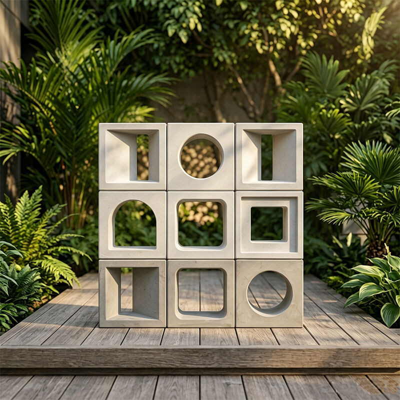 Bloc de béton préfabriqué pour clôtures de jardin, murs extérieurs, ventilation et applications décoratives