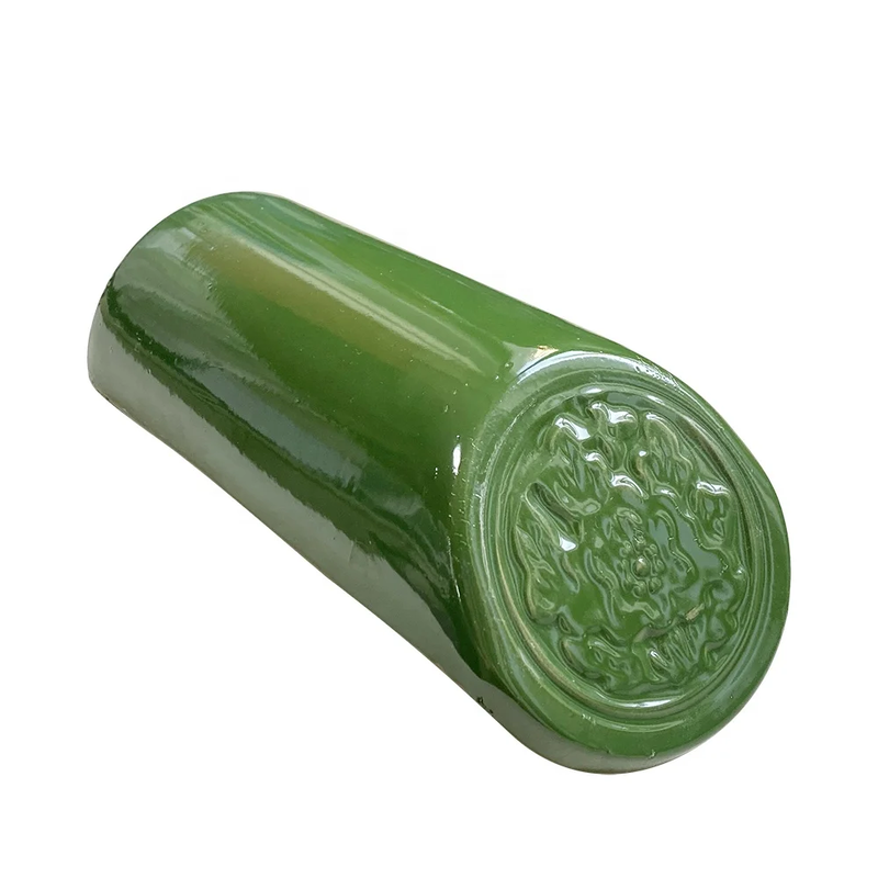 Chinese Traditional Green Glazed Ceramic Roof Tiles Factory Direct Clay Bamboo Roof Tile for Pagoda Pavilion
