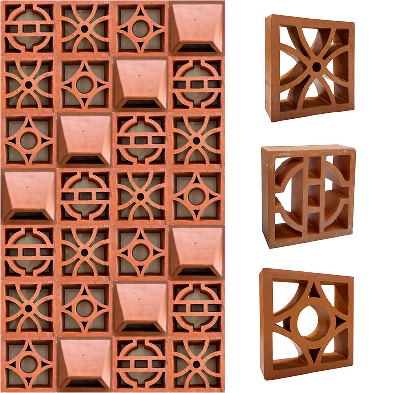 3D Art Terracotta Briques de feu Paroi de ventilation Blocs de brise pour clôture Paroi et plafond personnalisables