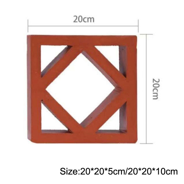 cavité extérieure Clay Brick Abrasion Proof de briques décoratives de terre cuite de 200mm