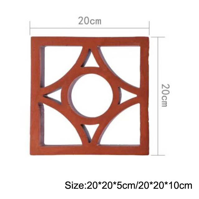 briques de Clay Breeze Blocks Decorative Hollow de mur de 100mm pour la résistance acide de barrières